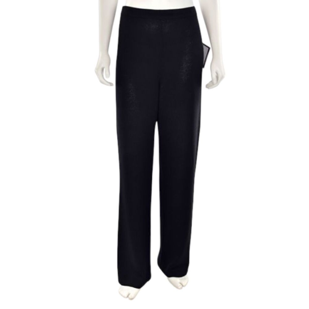 ST. JOHN CAVIER Black Wool Blend Knit